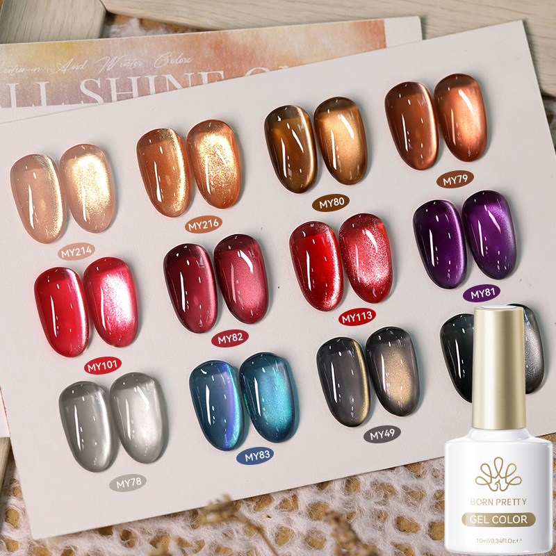 Nail Art Cat Eye Pink - BORN PRETTY 10ml Gold Pink Glass