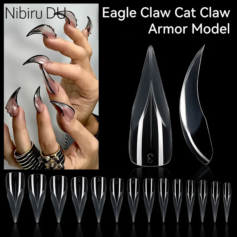 Nail Art Extension - 140Pcs 3D Eagle Claw Nail Tips