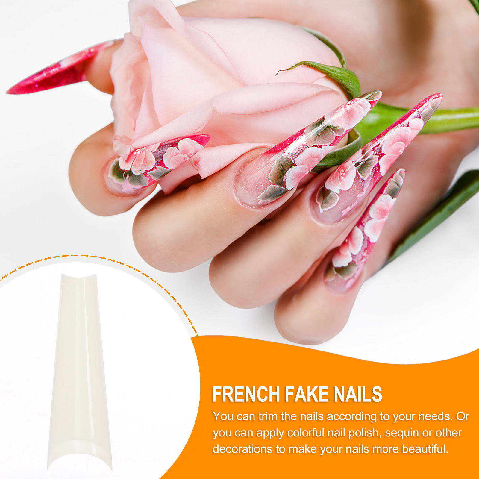 Nail Art Denim - 500Pcs Denim Style Fake Nail Tips