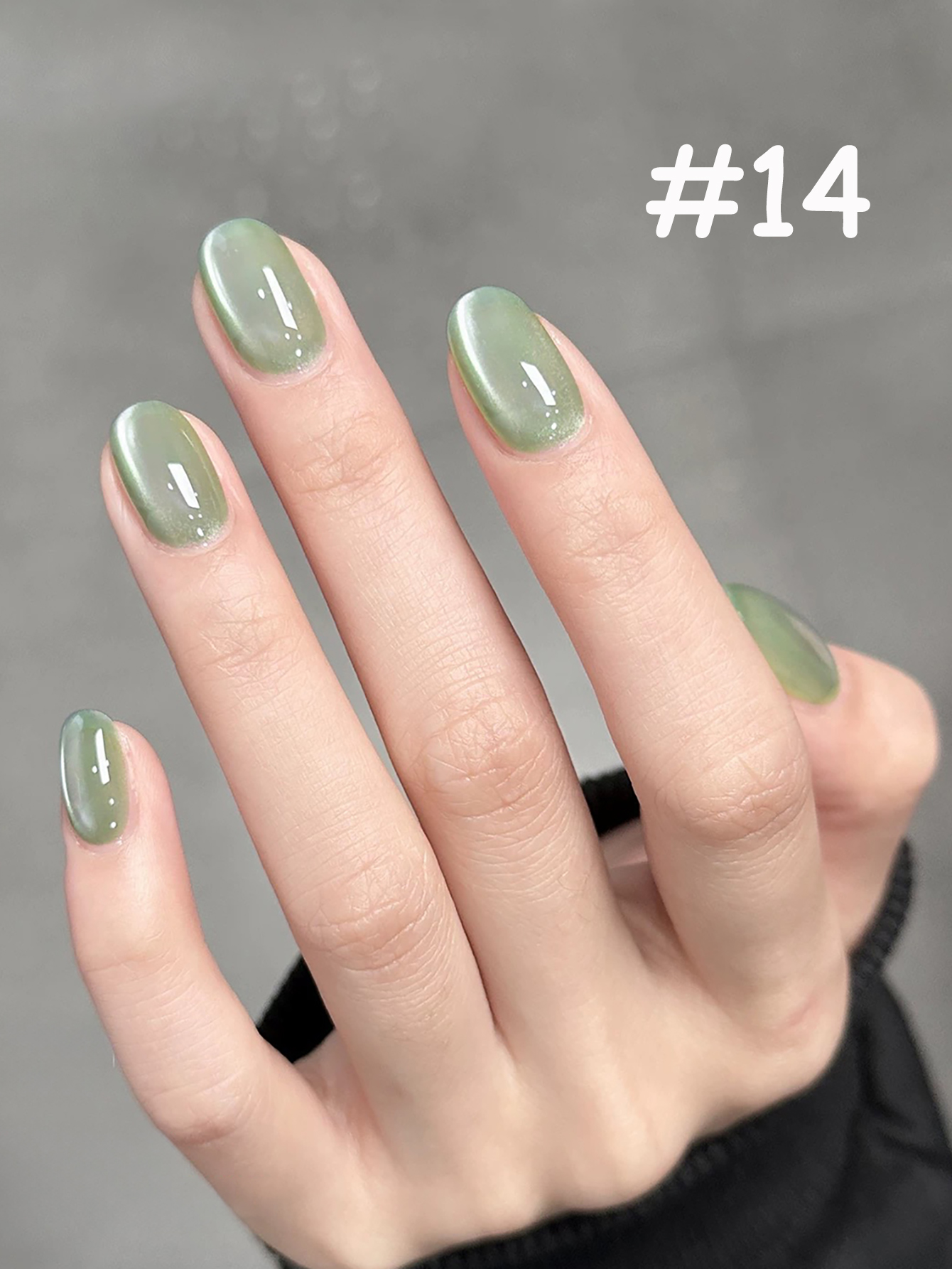 Nail Art Cat Eye Pink - 1-24pcs WS Spring Summer Ice Transparent