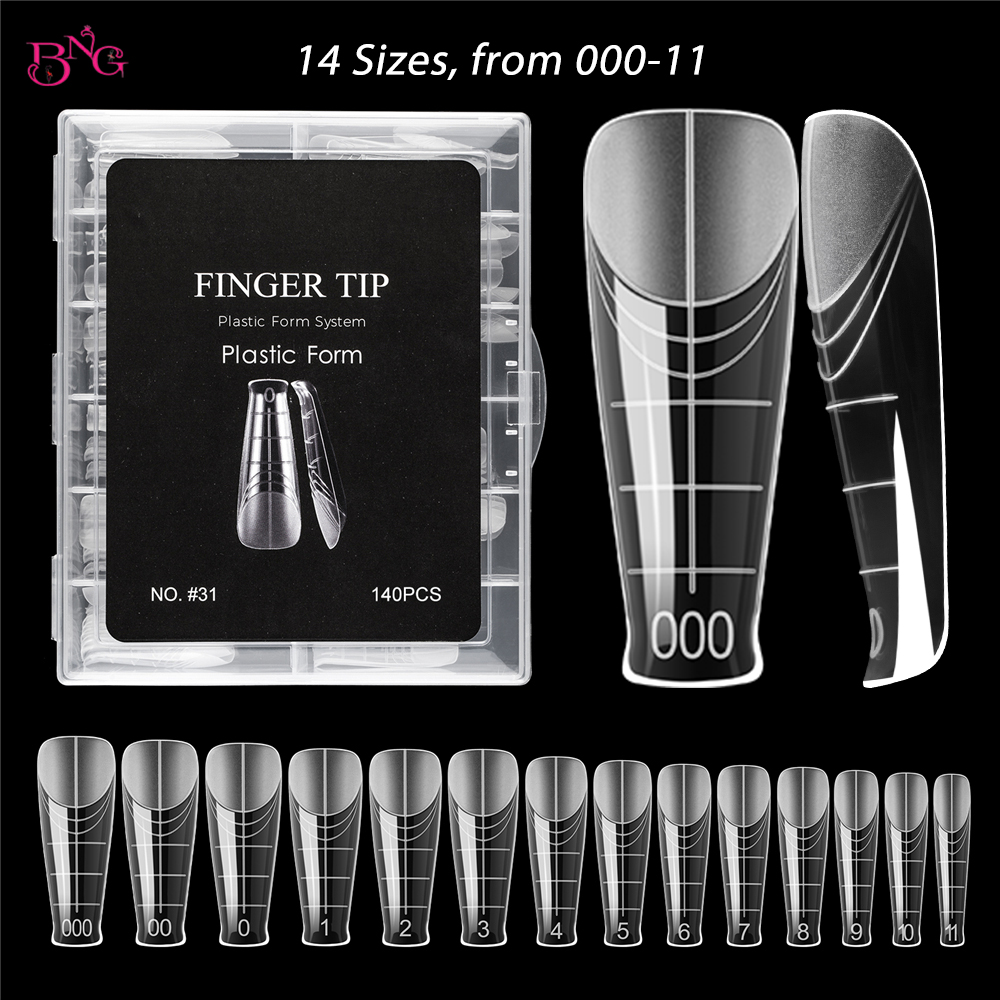 Nail Art Extension - BNG 140PCS Dual Nail Forms for
