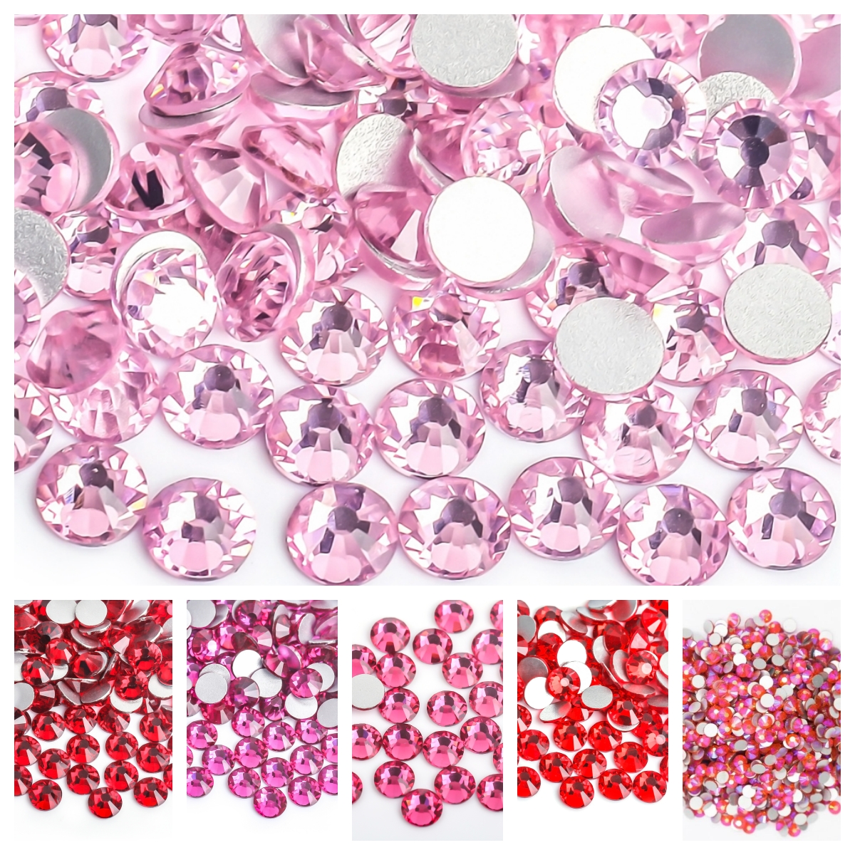 Nail Art Fuchsia - Light Pink/Rose /Fuchsia /Siam Glass 3D