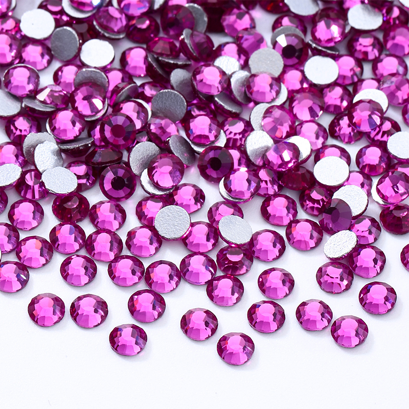 Nail Art Fuchsia - DUCRYSTAL Fuchsia Glue On Crystals Rhinestones