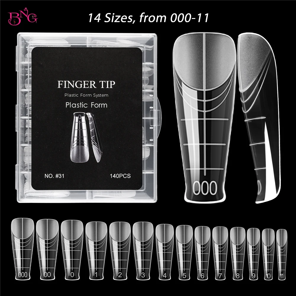 Nail Art Extension - BNG 140PCS Dual Nail Forms for