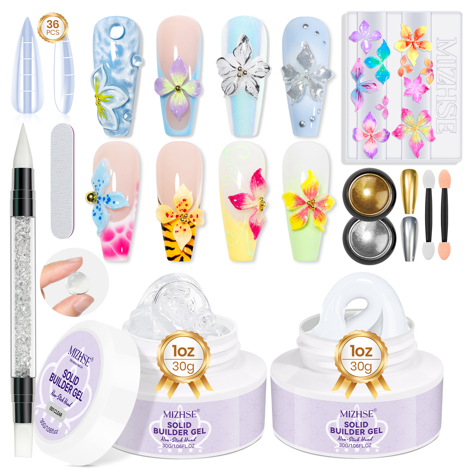 Nail Art Extension - MIZHSE Builder Nail Gel White Milky