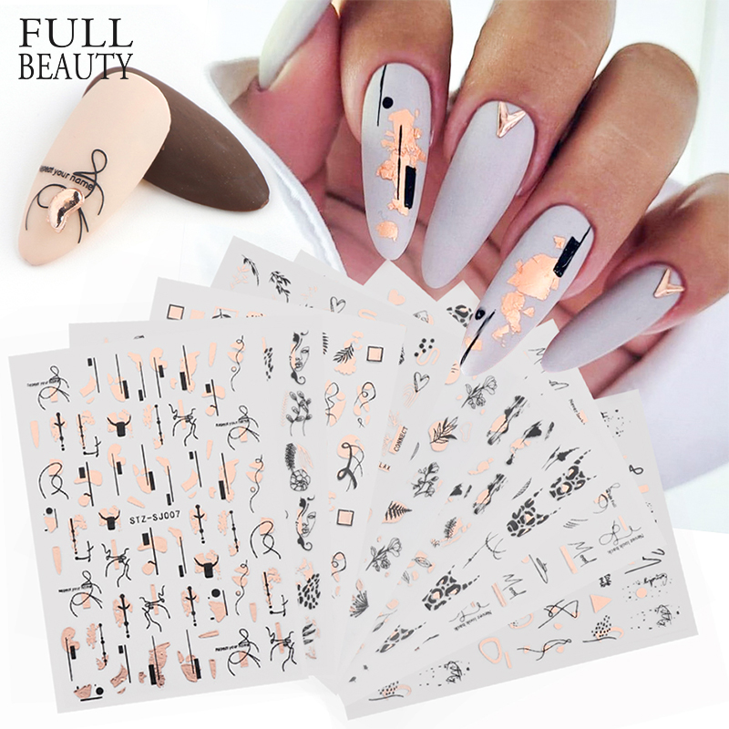 9pcs Nail Stickers Set Mixed D – Nail Art Full Design recenzja i cena