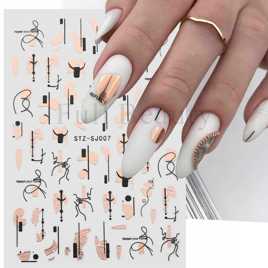 9pcs Nail Stickers Set Mixed D – Nail Art Full Design recenzja i cena