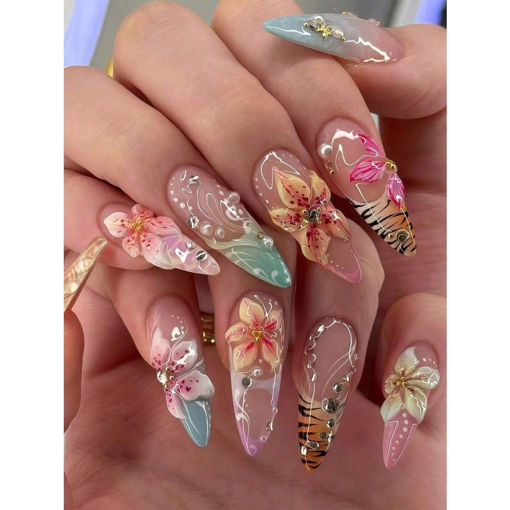 24pcs Western Style Almond Sha – Nail Art Ombre recenzja i cena
