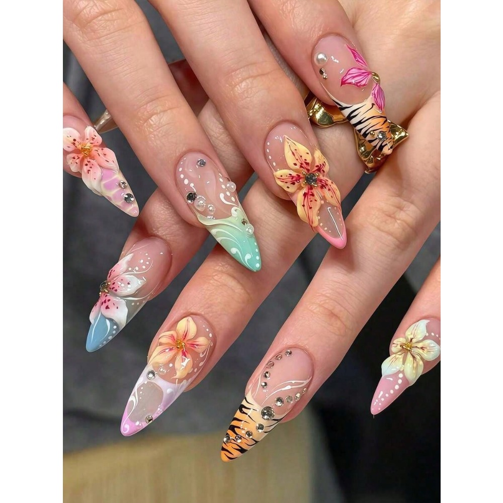 24pcs Western Style Almond Sha – Nail Art Ombre recenzja i cena