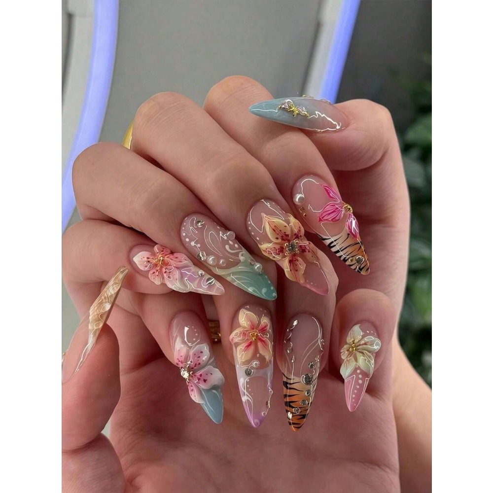 24pcs Western Style Almond Sha – Nail Art Ombre recenzja i cena