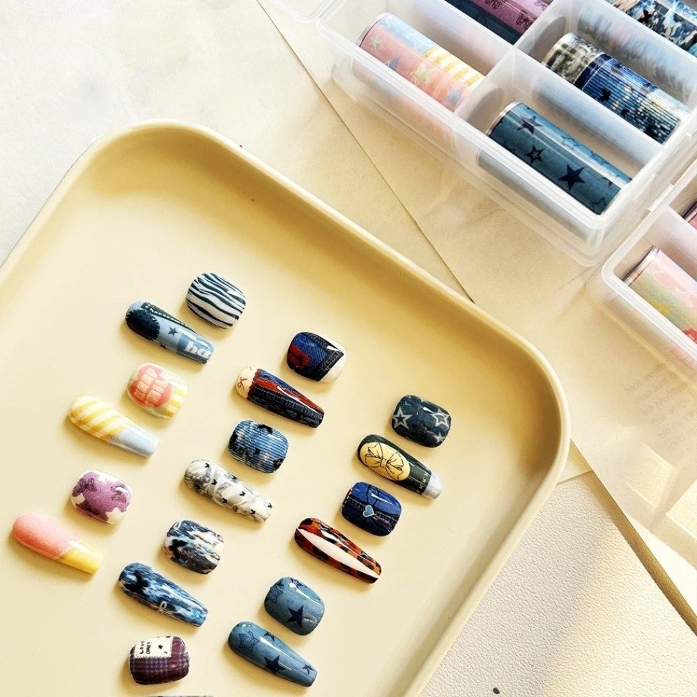 10Rolls Colorful Nail Foils Tr – Nail Art Denim recenzja i cena