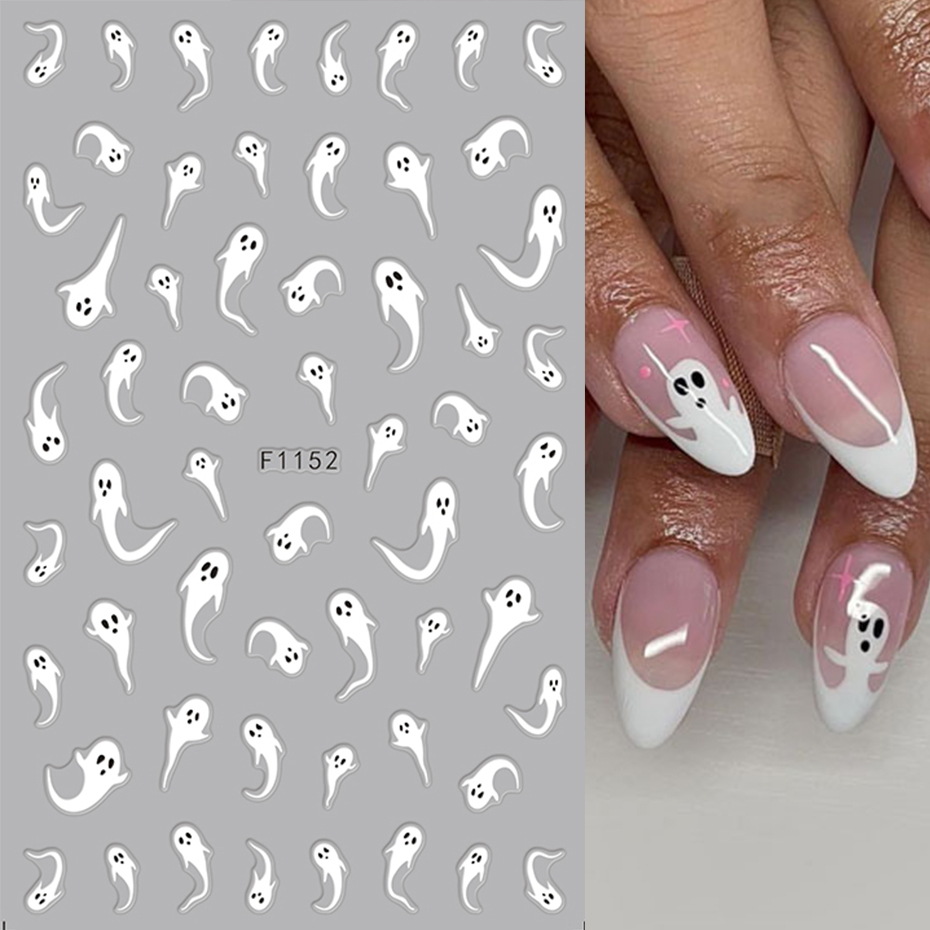 2pcs Luminous Halloween Spooky – Nail Art Full Design recenzja i cena