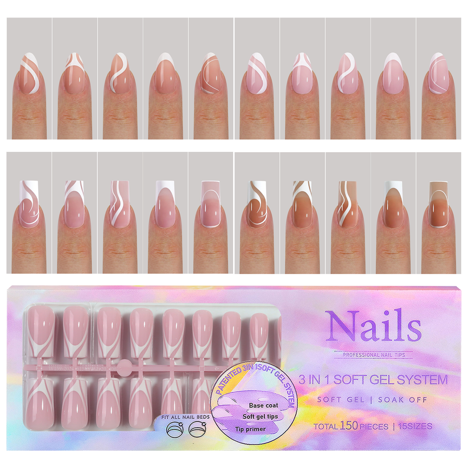 150Pcs/Set French Ballet Press – Nail Art Extension recenzja i cena