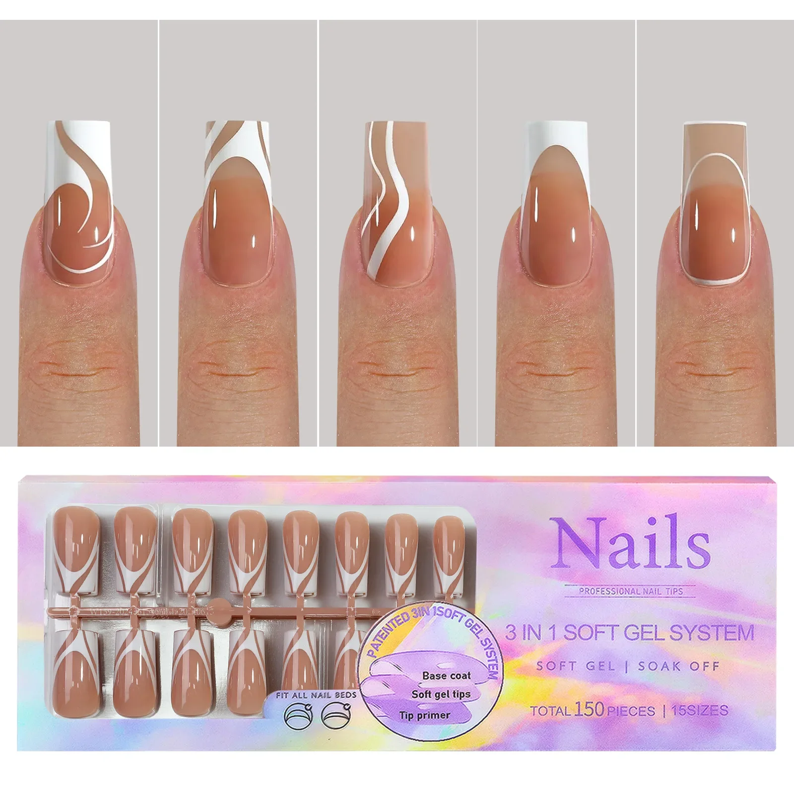 150Pcs/Set French Ballet Press – Nail Art Extension recenzja i cena