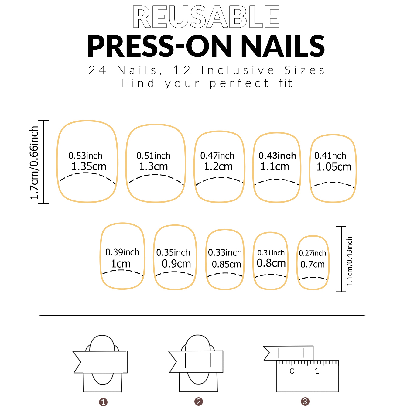 24PCS French white border shor – Nail Art French recenzja i cena