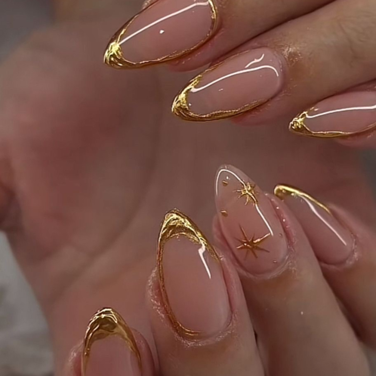 24Pcs Short Almond Nails Set F – Nail Art French recenzja i cena