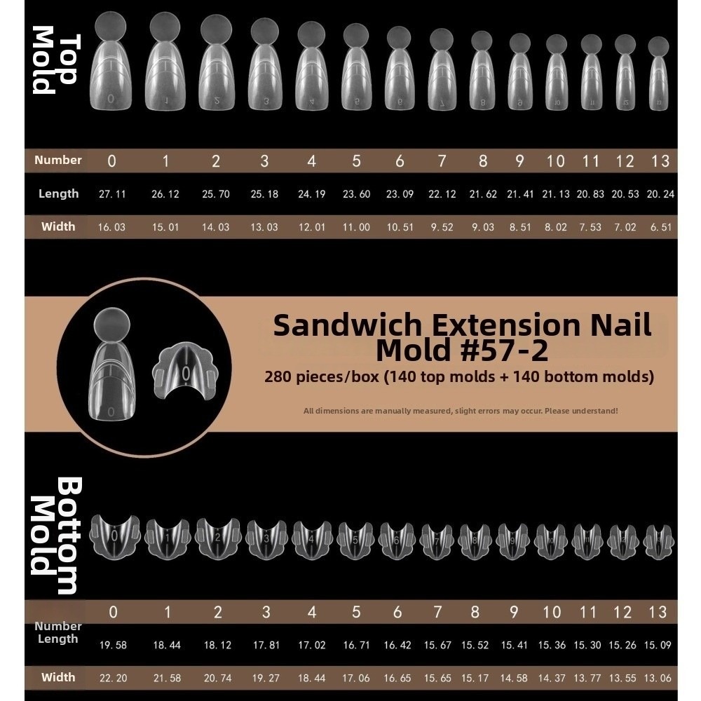 280pcs 14 Sizes Sandwich Dual  – Nail Art Ombre recenzja i cena