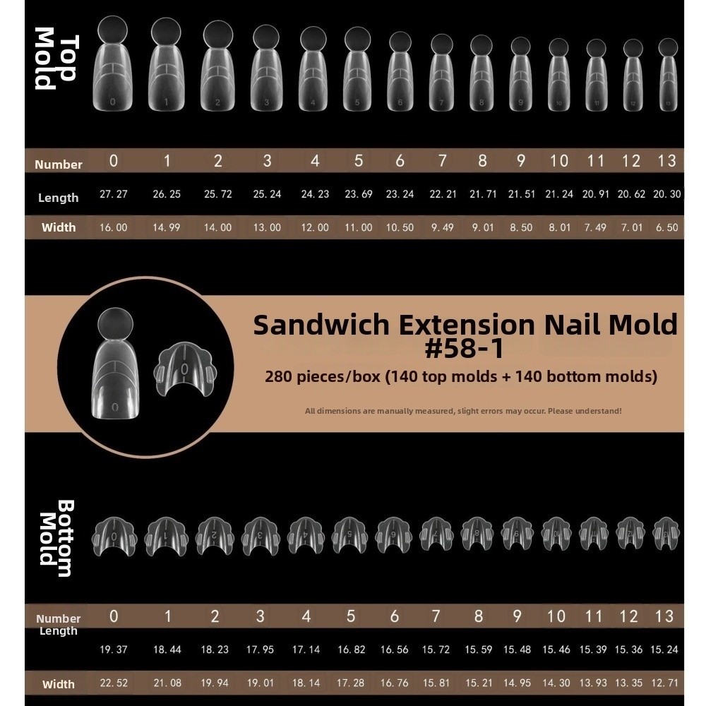 280pcs 14 Sizes Sandwich Dual  – Nail Art Ombre recenzja i cena