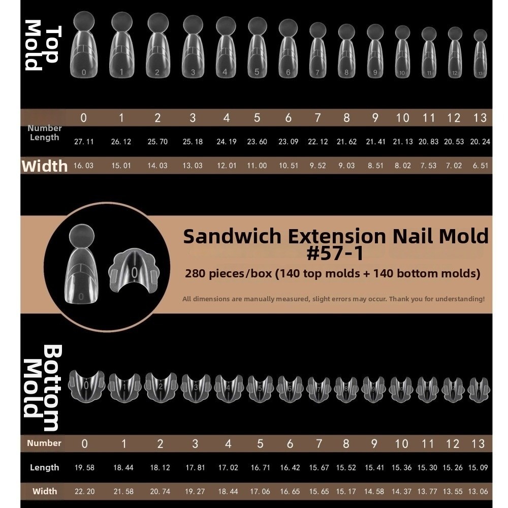 280pcs 14 Sizes Sandwich Dual  – Nail Art Ombre recenzja i cena