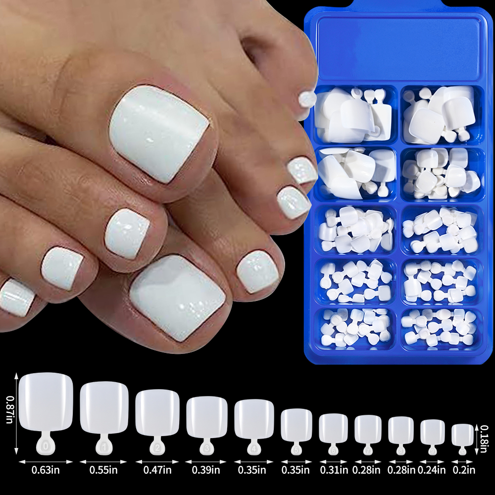100PCS Short Square False Toen – Nail Art Extension recenzja i cena