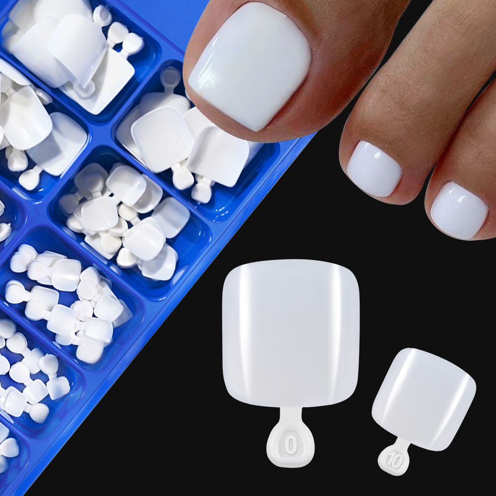100PCS Short Square False Toen – Nail Art Extension recenzja i cena