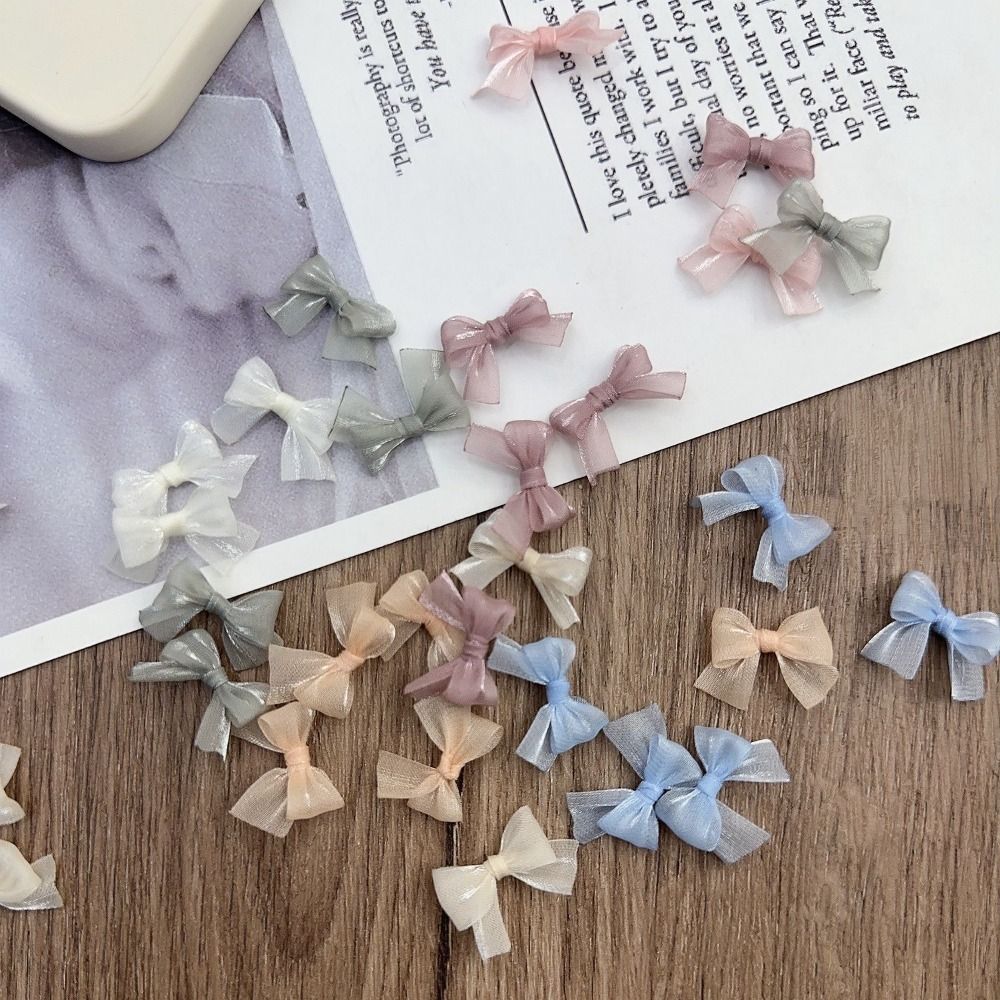 10Pcs Colorful Bow Pearlescent – Nail Art French recenzja i cena