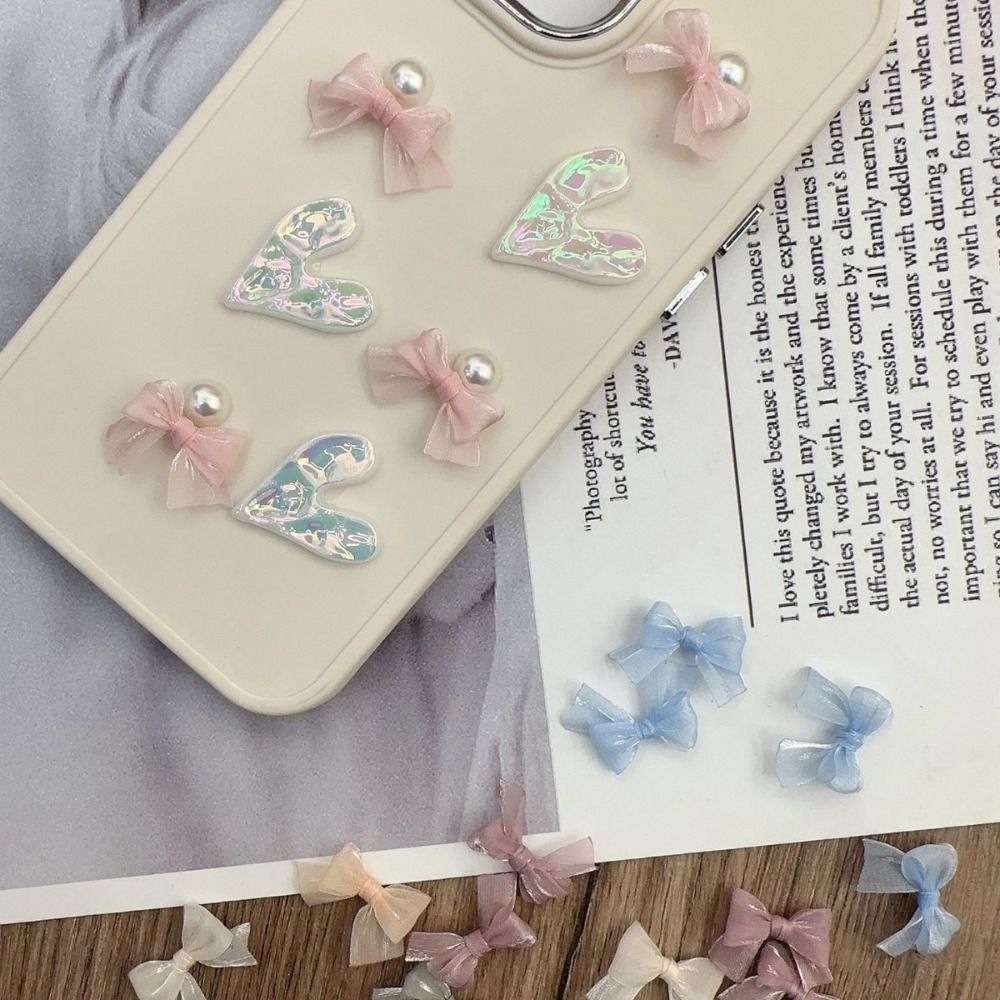 10Pcs Colorful Bow Pearlescent – Nail Art French recenzja i cena