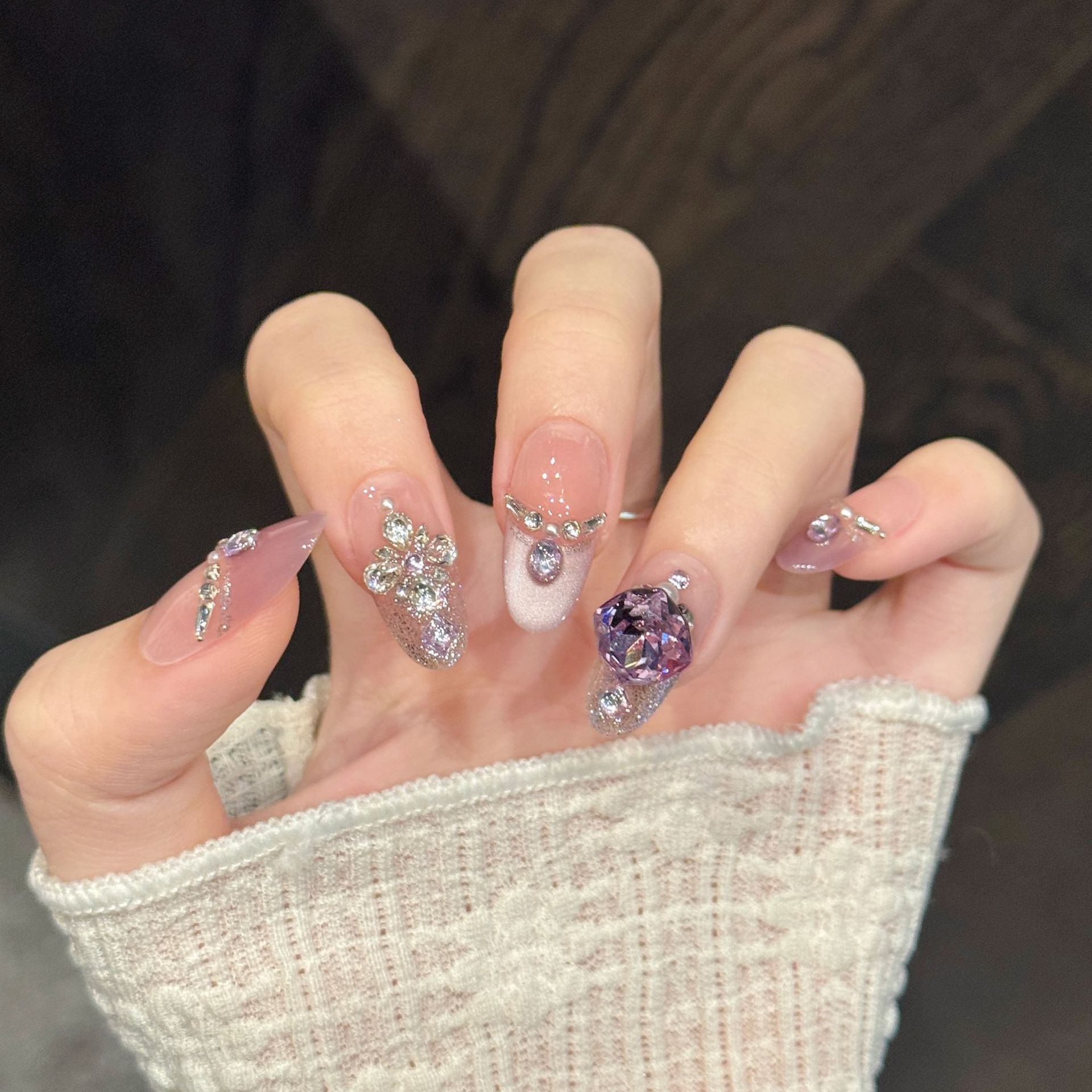10pcs Pure Hand Pressed Coffin – Nail Art French recenzja i cena