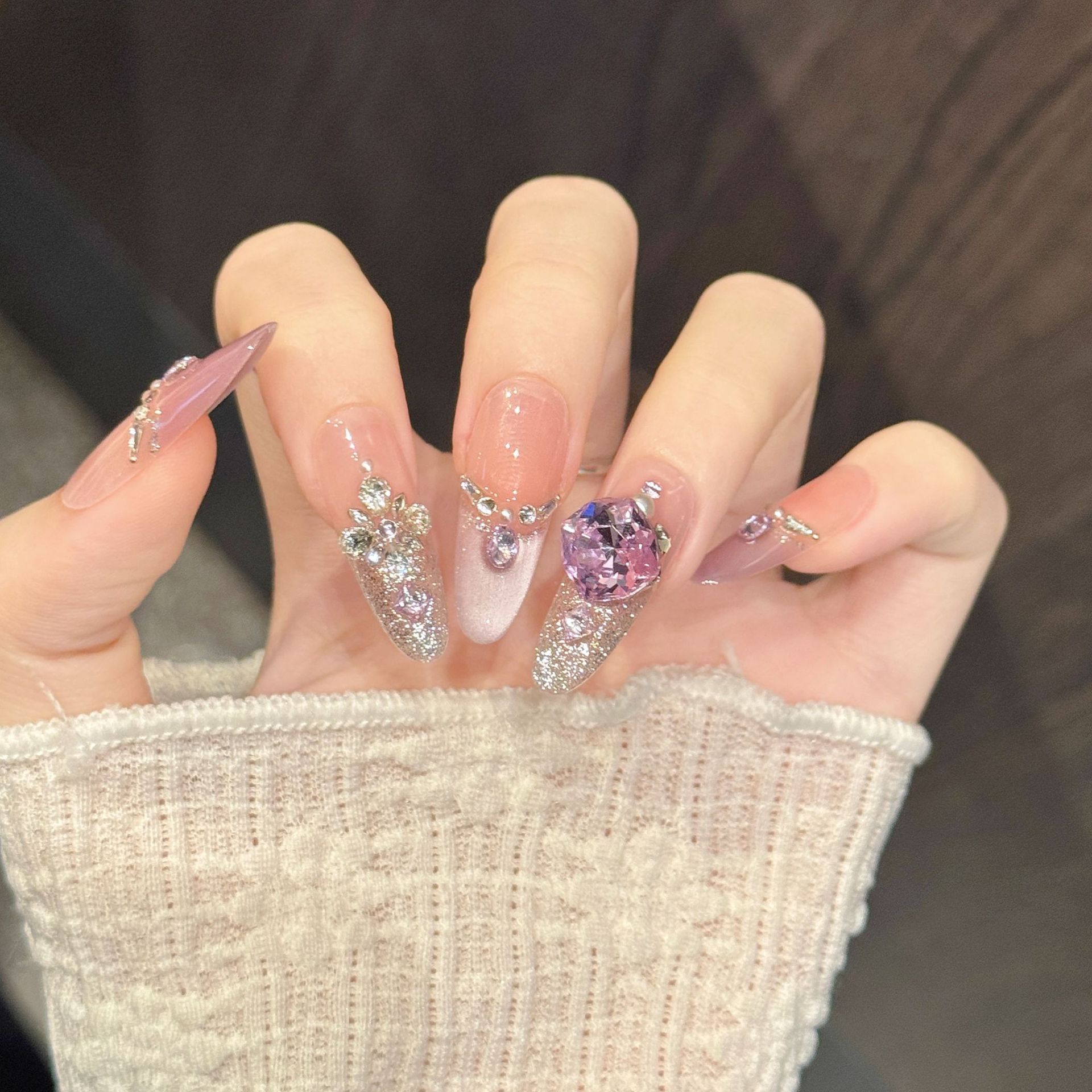 10pcs Pure Hand Pressed Coffin – Nail Art French recenzja i cena