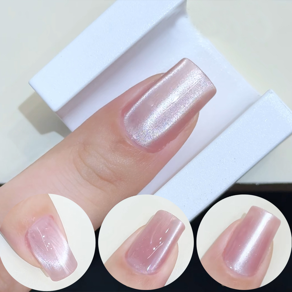 5D U-shaped French Cat Eye Nai – Nail Art Cat Eye Pink recenzja i cena