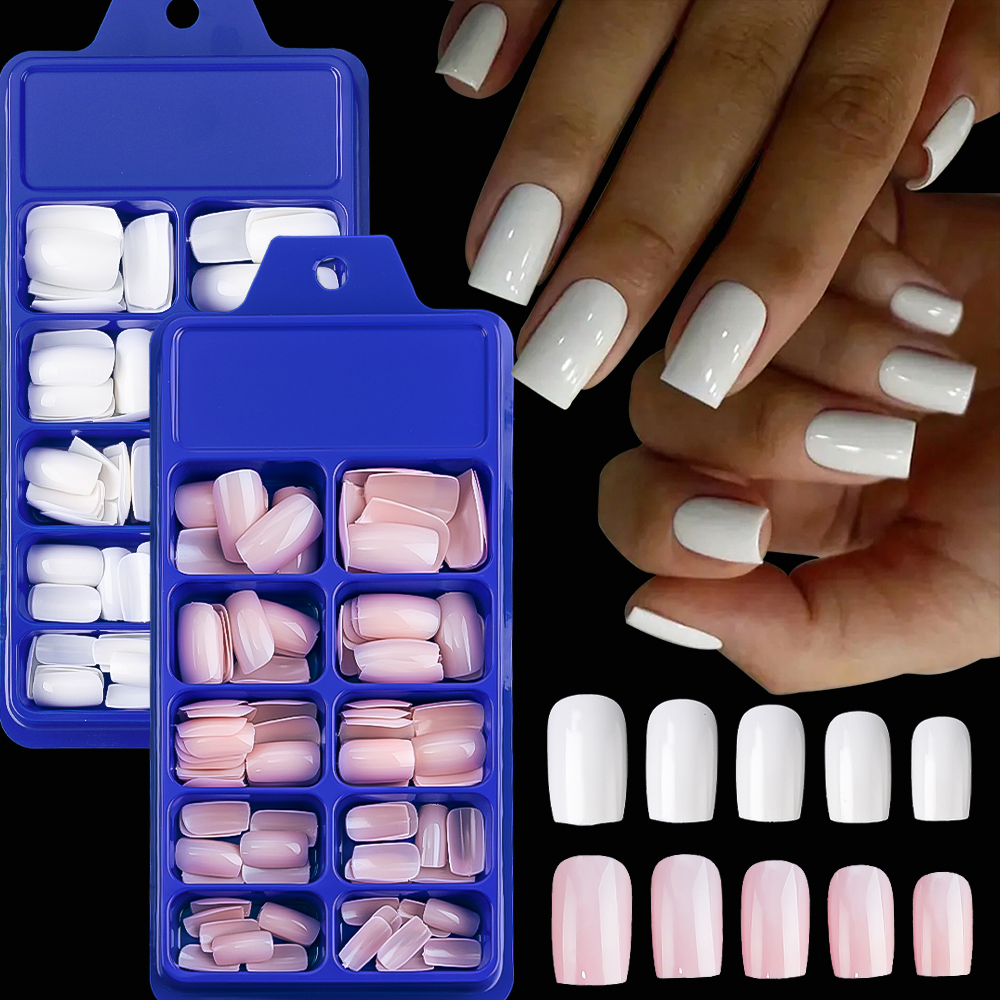 100/120pcs Pink White Press On – Nail Art Extension recenzja i cena