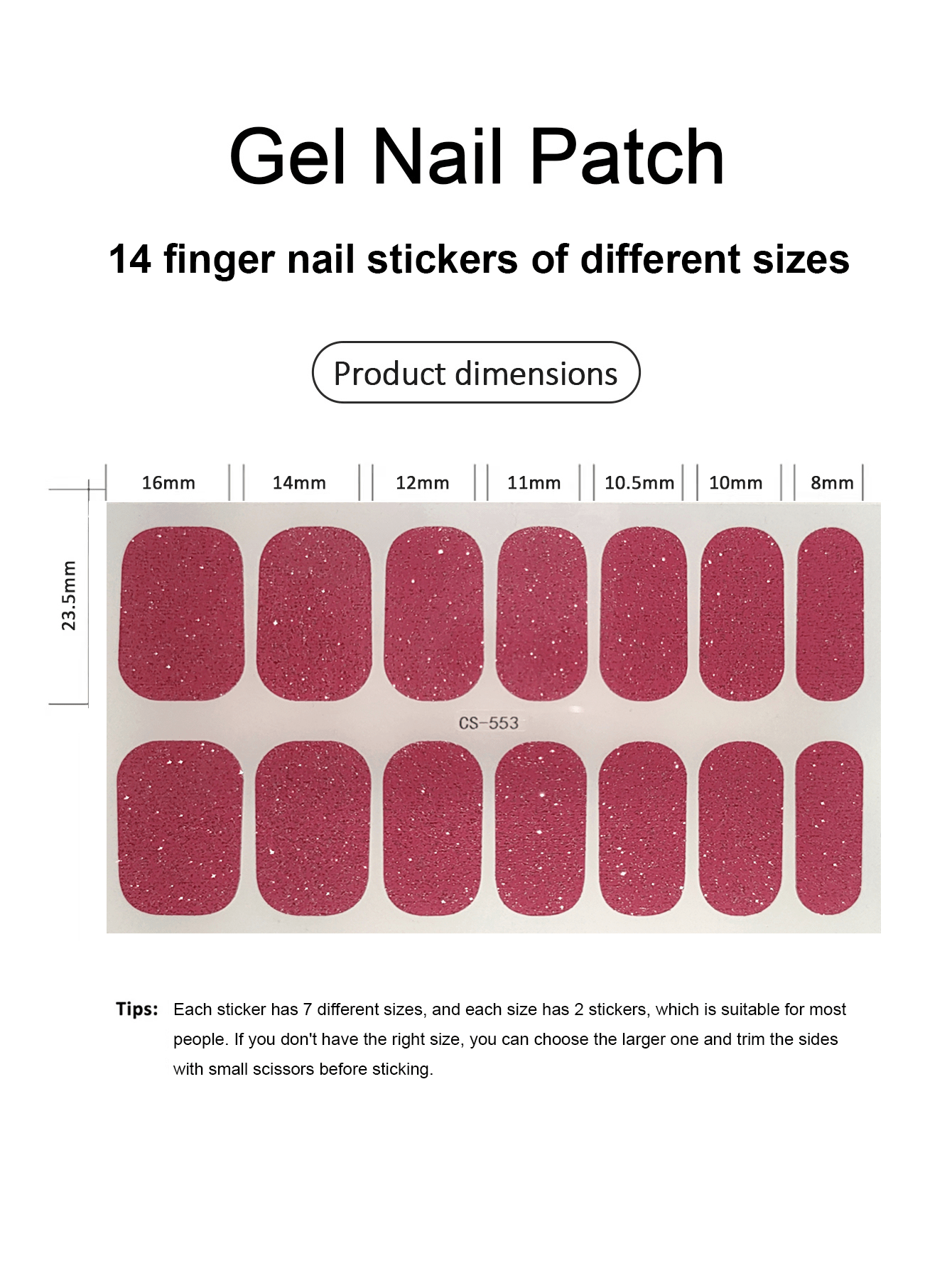 Coral Pink Nail Stickers, Wate – Nail Art Ombre recenzja i cena