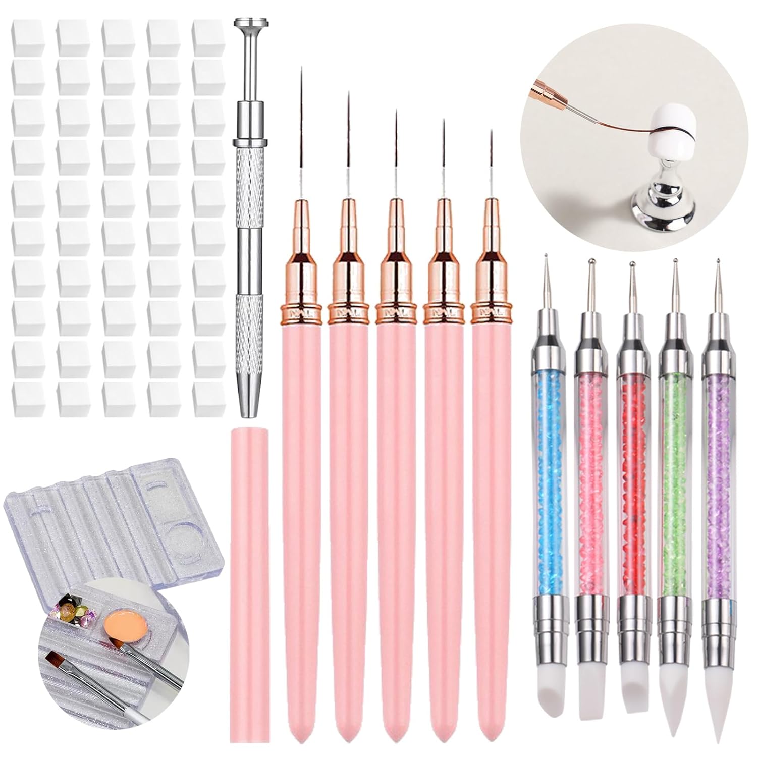 62Pcs Nail Art Brushes Tools,5 – Nail Art Ombre recenzja i cena