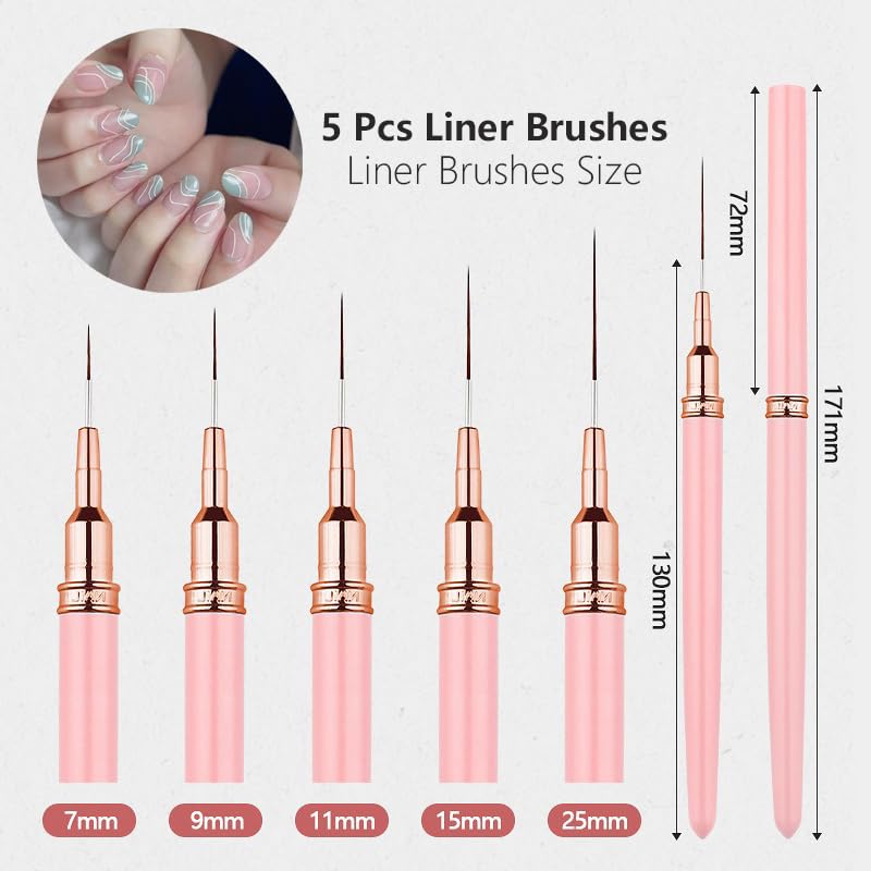 62Pcs Nail Art Brushes Tools,5 – Nail Art Ombre recenzja i cena
