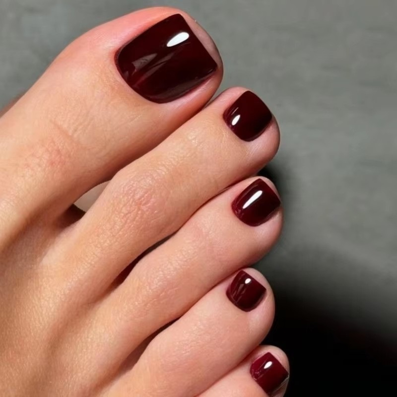 Simple Wine Red Solid Color Fa – Nail Art Cat Eye Pink recenzja i cena