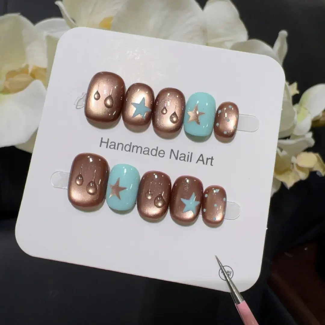 10pcs high-end Small brown wat – Nail Art French recenzja i cena