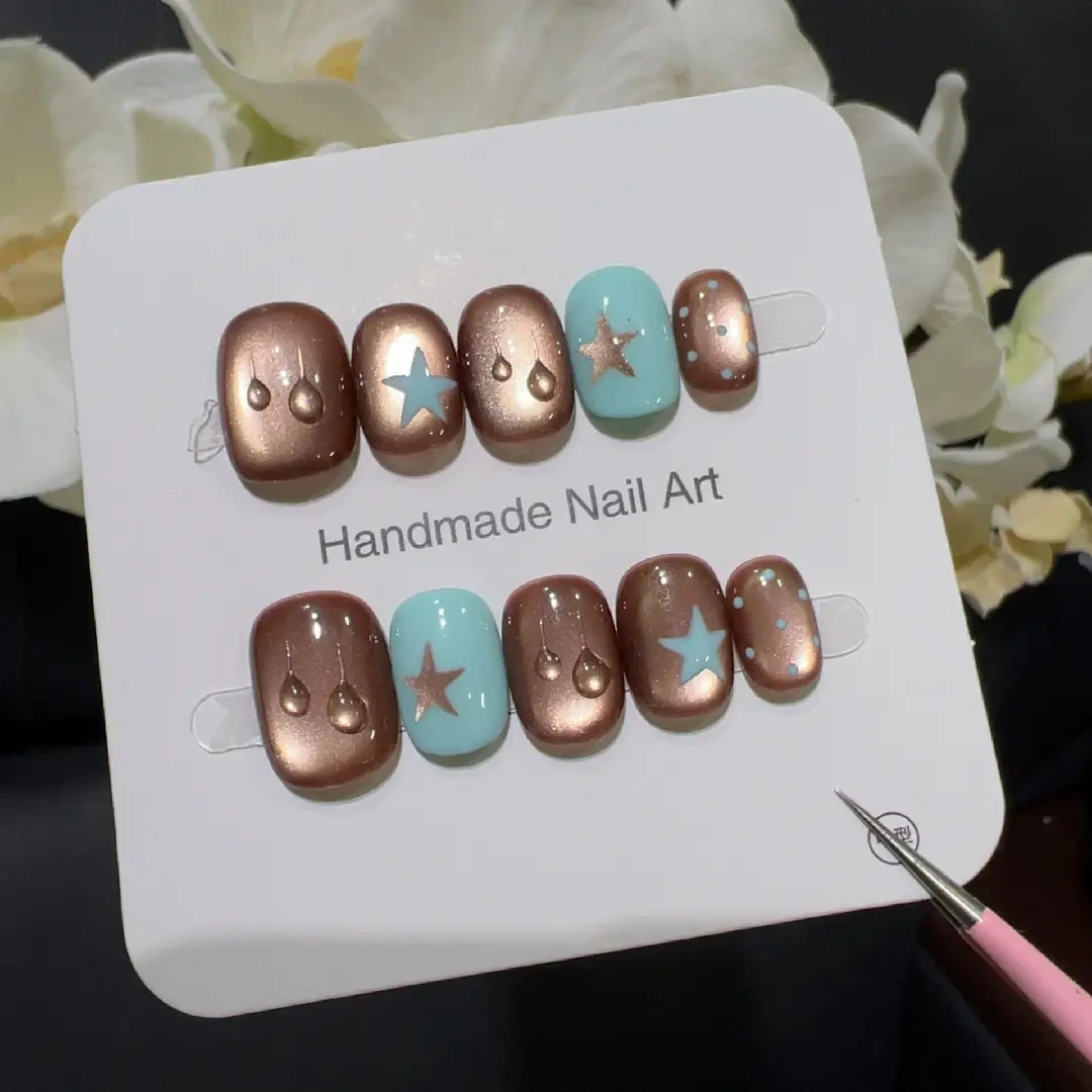 10pcs high-end Small brown wat – Nail Art French recenzja i cena
