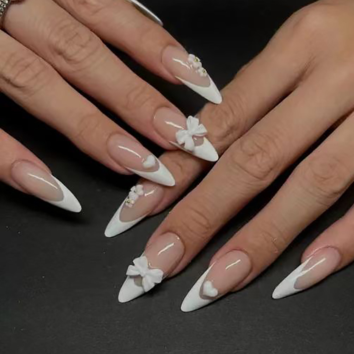24pcs Fashion Rhinestone Press – Nail Art French recenzja i cena