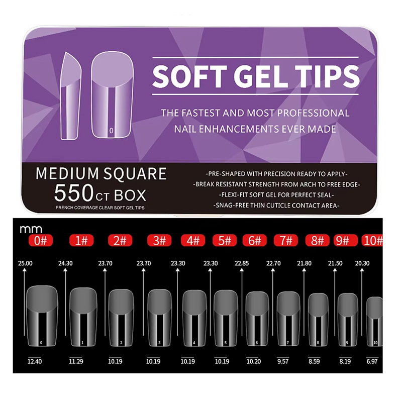 550 Medium and Short Almond-Sh – Nail Art Extension recenzja i cena