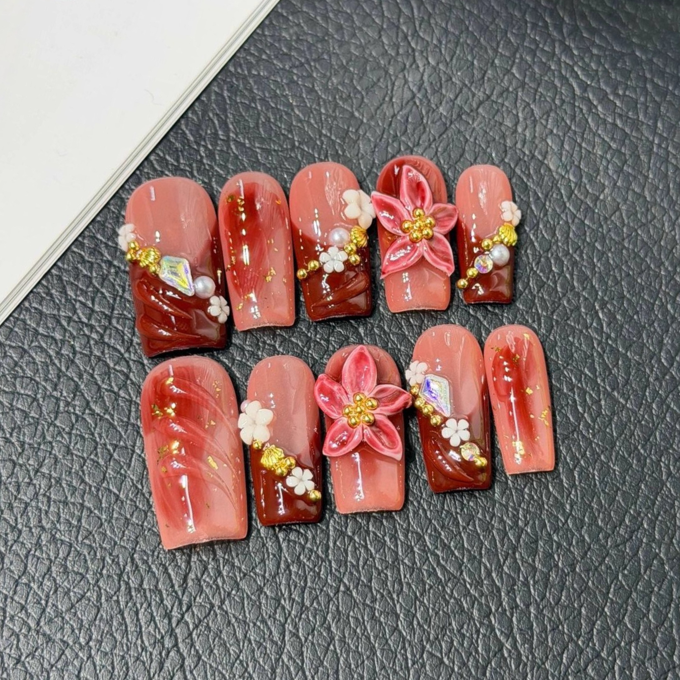 10Pcs French Ballet Handmade R – Nail Art French recenzja i cena
