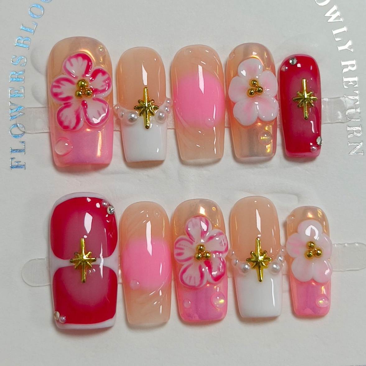 10Pcs French Ballet Handmade R – Nail Art French recenzja i cena