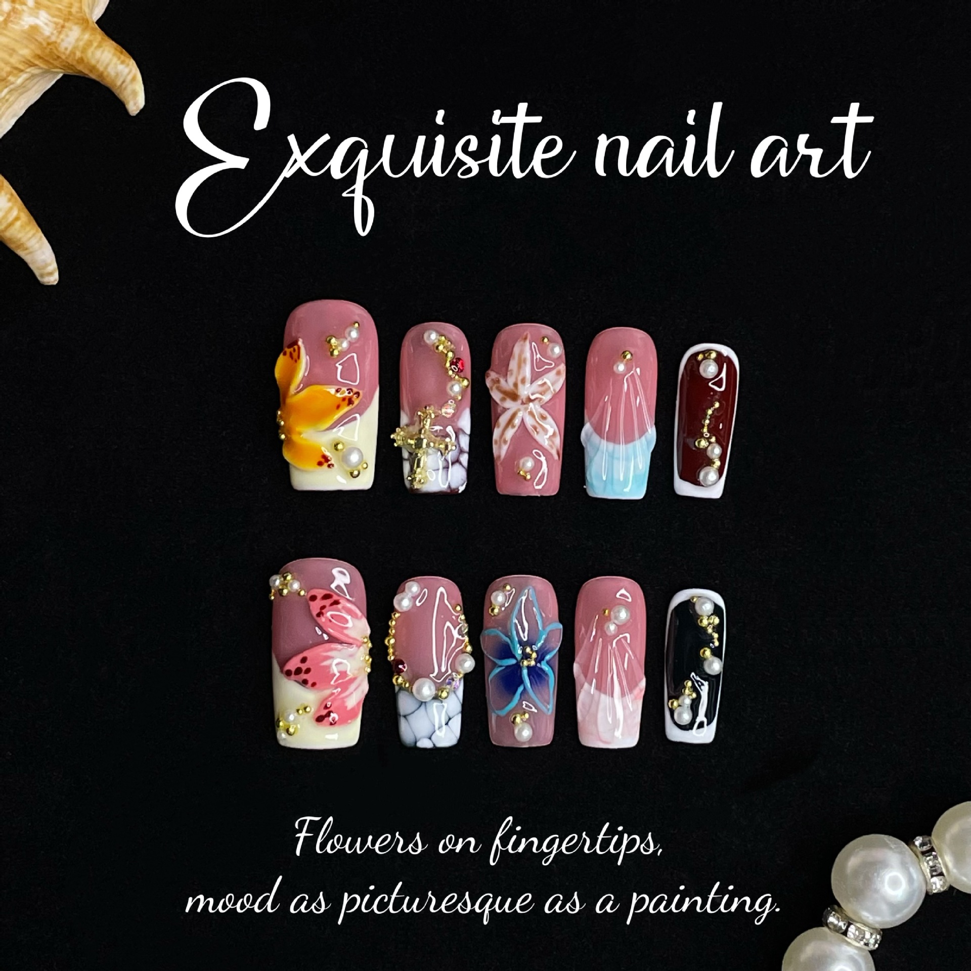 10Pcs French Ballet Handmade R – Nail Art French recenzja i cena