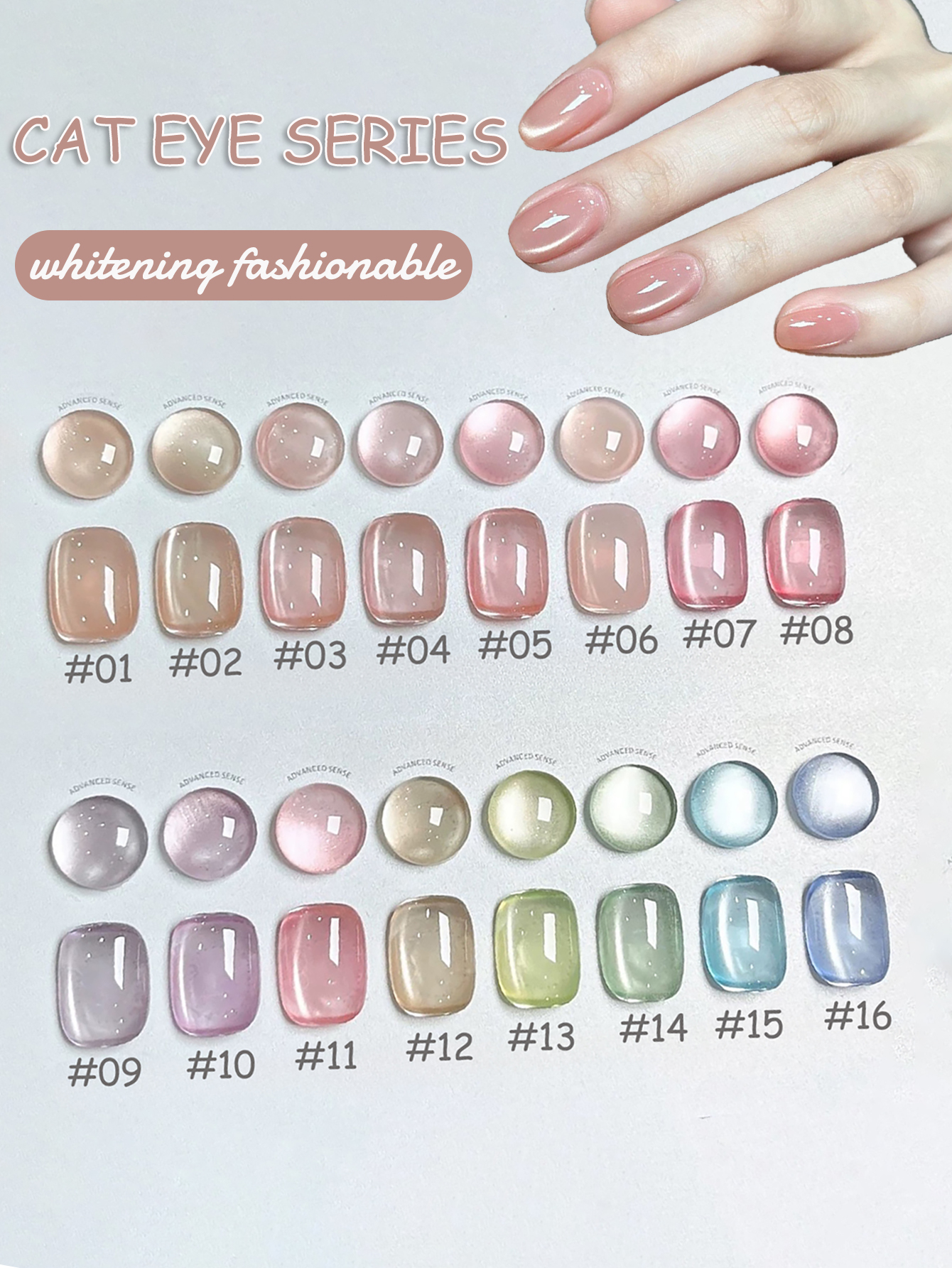 1-24pcs WS Spring Summer Ice T – Nail Art Cat Eye Pink recenzja i cena