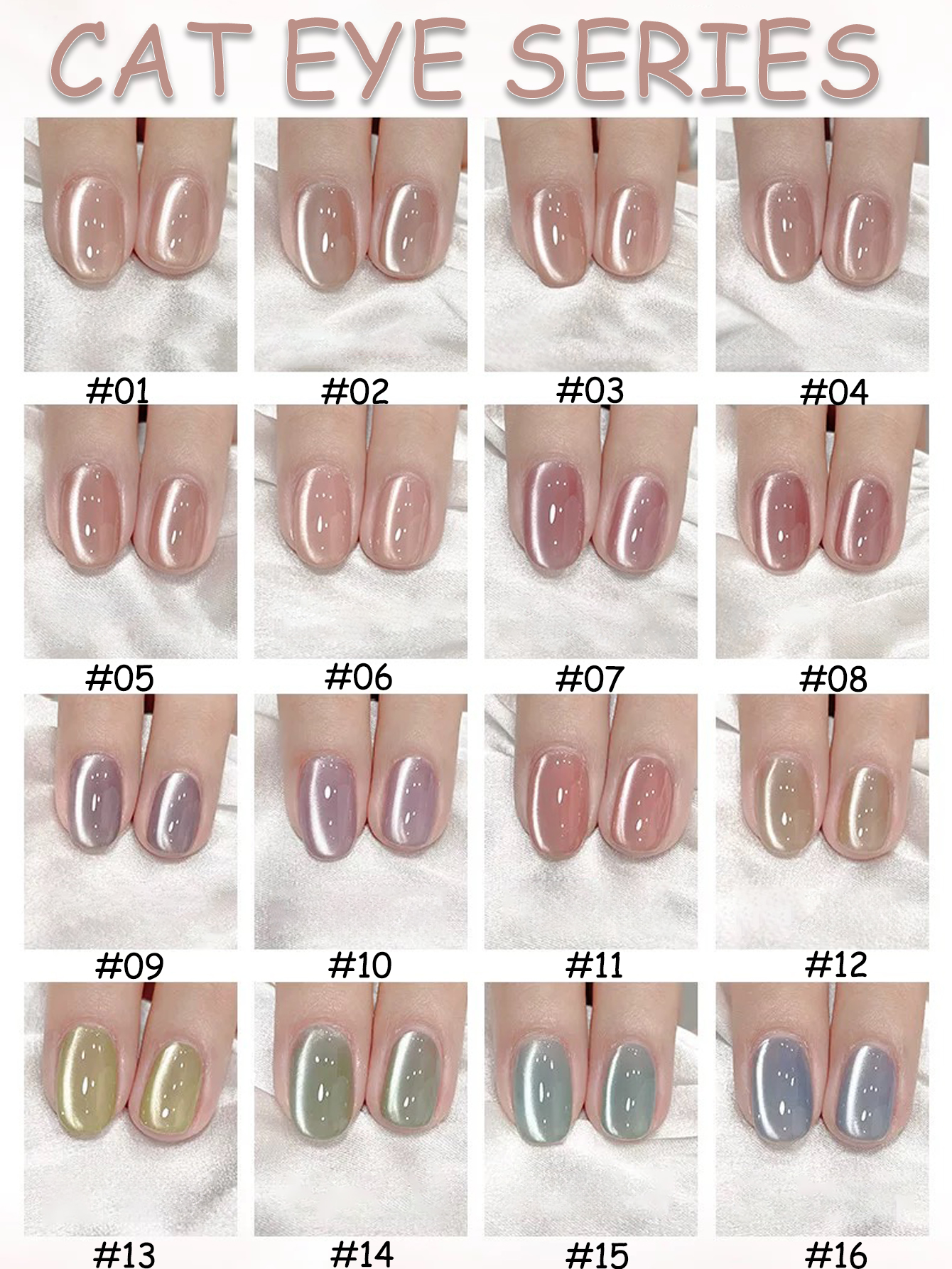 1-24pcs WS Spring Summer Ice T – Nail Art Cat Eye Pink recenzja i cena