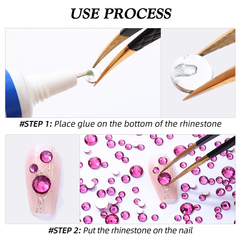DUCRYSTAL Fuchsia Glue On Crys – Nail Art Fuchsia recenzja i cena