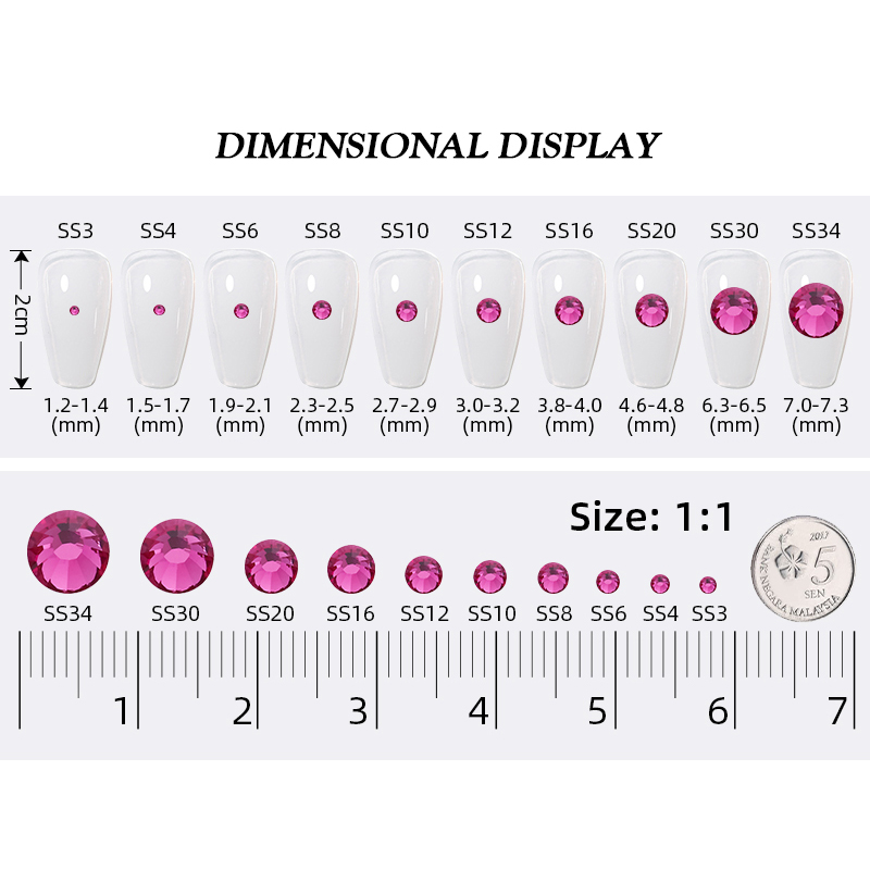 DUCRYSTAL Fuchsia Glue On Crys – Nail Art Fuchsia recenzja i cena