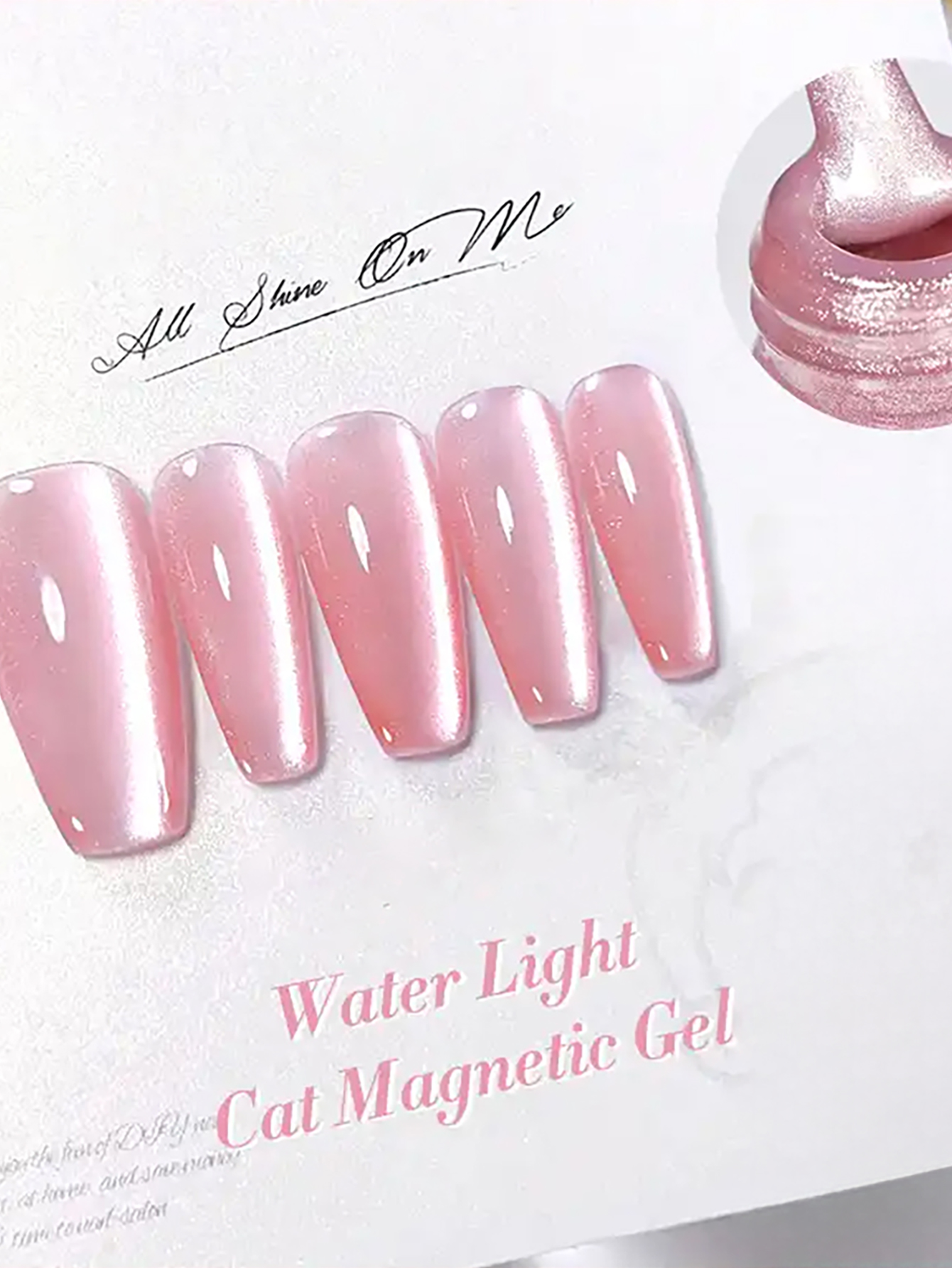 TC 1Pcs Summer New Pink Peach  – Nail Art Cat Eye Pink recenzja i cena