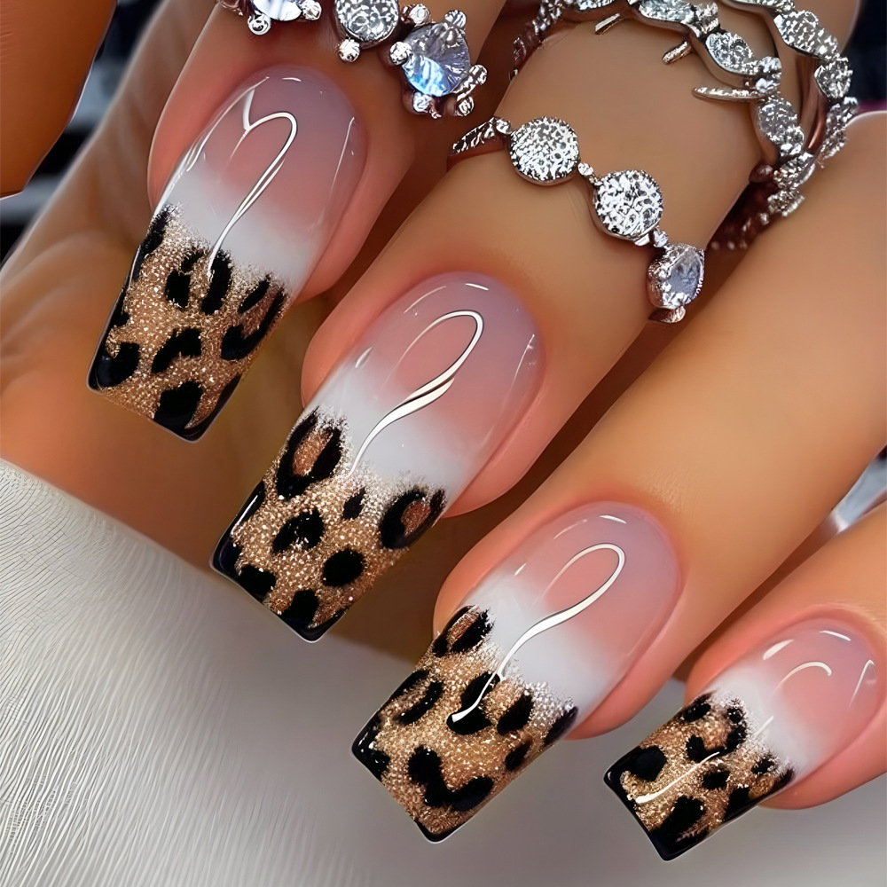 Leopard Print French Tip Press – Nail Art Ombre recenzja i cena