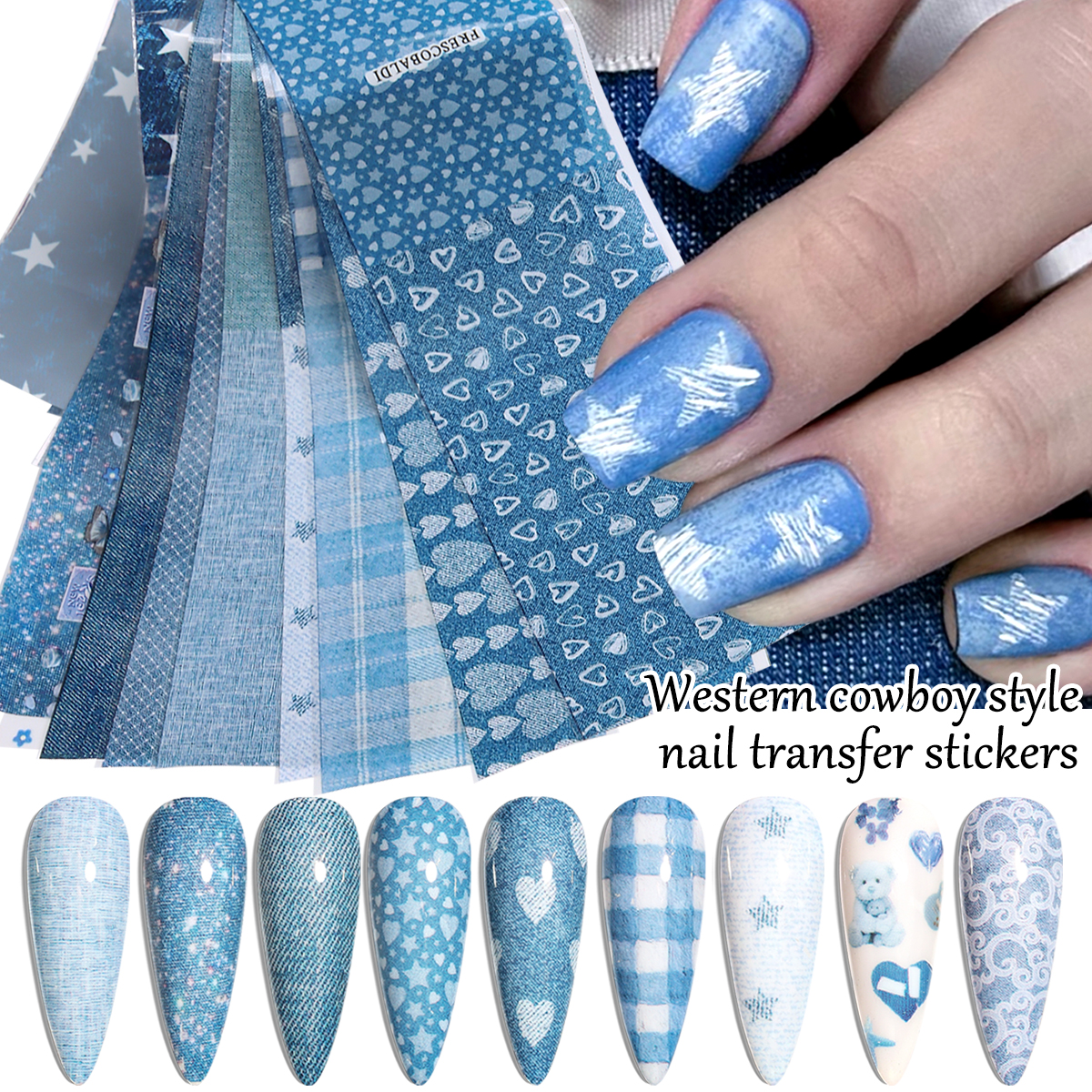 Salt-style denim nail art tran – Nail Art Denim recenzja i cena