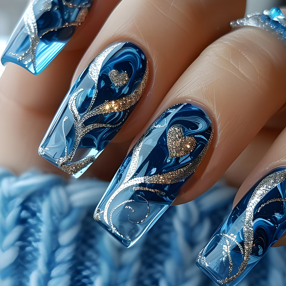 Gold Curve Sea Wave Press On N – Nail Art Ombre recenzja i cena